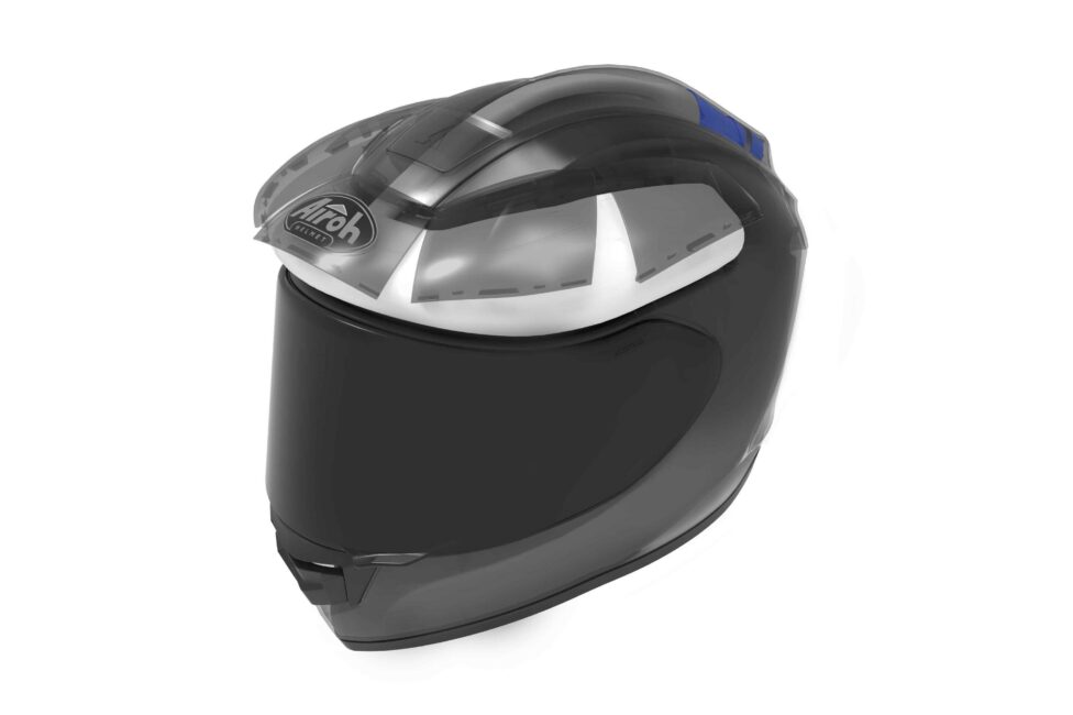 Un casco da moto con airbag integrato